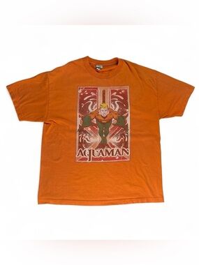 Vintage 2010 DC Comics Originals Aquaman Graphic T-Shirt XL // Orange Alstyle Ta